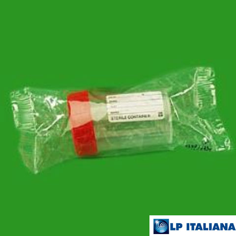 Numune Kabı Plastik PP Etiketli Steril Poşetli 60 ml LP Italiana L206348