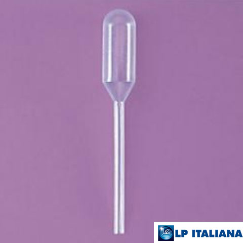 Pastör Pipeti Kapiler Hacim 0.5 ml Uzunluk 63 mm 30 damla / ml Tek Tek Poşette Steril LP Italiana L132138