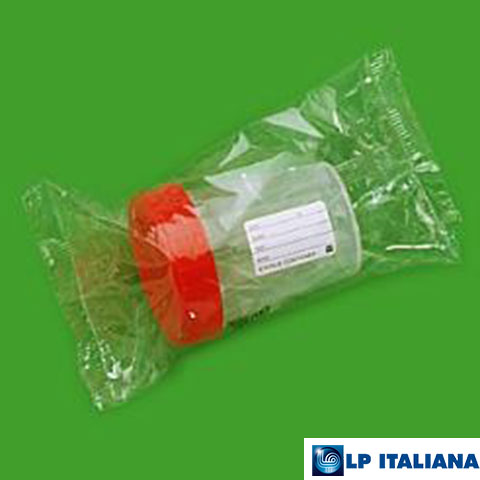 Numune Kabı Plastik PP Steril Etiketli Poşetli 180 ml LP Italiana L105348