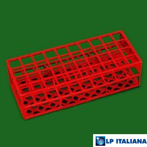 Tüp Sporu Ekonomik Kare Delikli Plastik PS 21 mm 40 Delikli Kırmızı LP Italiana L187011