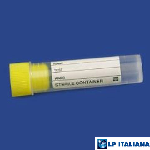 Plastik Test Tüpü Dibi Düz Steril Etiketli Hacim 5 ml PP 16x60 mm LP Italiana L115148
