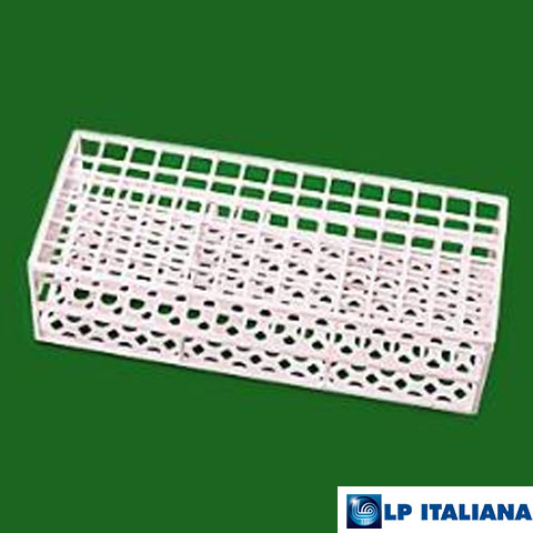 Tüp Sporu Ekonomik Kare Delikli Plastik PS 17 mm 60 Delikli Beyaz LP Italiana L188012